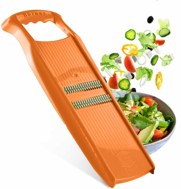 Börner Roko PowerLine Gemüse- und Obstschneider in Orange für feine Streifen und Julienne - Bild 1