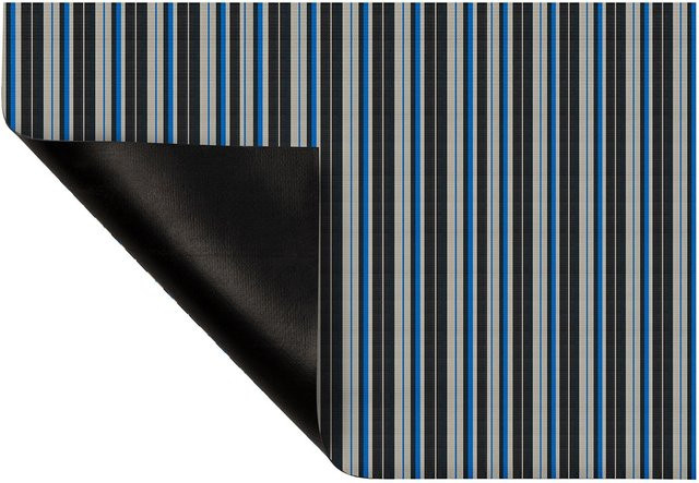 Karat Outdoor Teppich Ravenna gestreift in Blau für Garten, Balkon und Terrasse - Bild 1