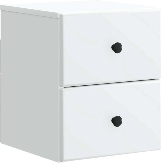 vidaXL Wandmontierter Nachttisch in Weiß aus Holzwerkstoff B/T/H: 34,5 x 33 x 40 cm - Bild 1