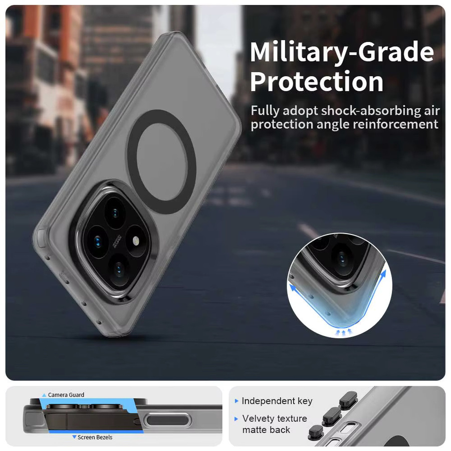 Magnetische kabellose Schutzhülle für Xiaomi Redmi Note 14 Pro und Redmi Note 14 4G 5G in transparenten Candy-Farben - Bild 2