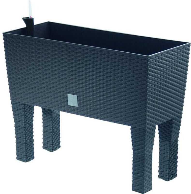 Prosperplast Rato Case DRTC600H Selbstbewässernder Blumenkasten in Rattan-Optik Anthrazit B: 60 cm, H: 46 cm, T: 25 cm - Bild 3