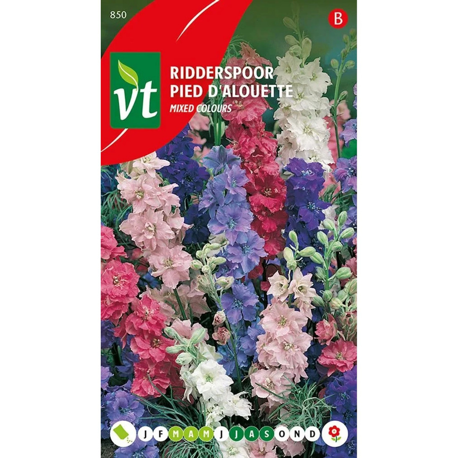 Arborix Rittersporn 'Sublime Mix' Saatgut mit langer Blütezeit, 0,75 g - Bild 2