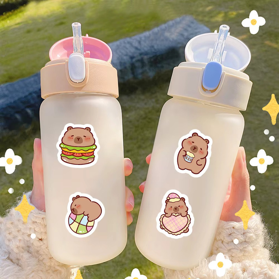 102-teiliges Capibara-Aufkleber-Set von AnimeWorlds Store in Multicolour für Tagebuch, Laptop und Geschenkverpackung - Bild 3