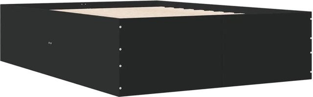 vidaXL Bettgestell modern in Schwarz aus Holzwerkstoff B/T/H: 120 x 200 cm - Bild 1