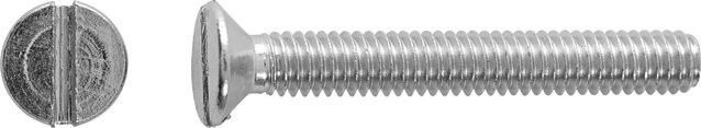 LUX-TOOLS Gewindeschraube Flachsenkkopf DIN 7991 M4 x 30 mm, Stahl verzinkt, Silber, 100 Stück - Bild 1