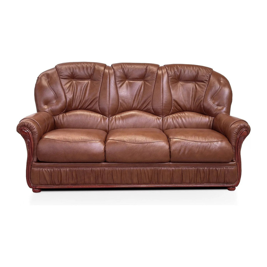 Vente-unique Sofa Daphne in Schokobraun aus Büffelleder mit Breite: 183 cm - Bild 2