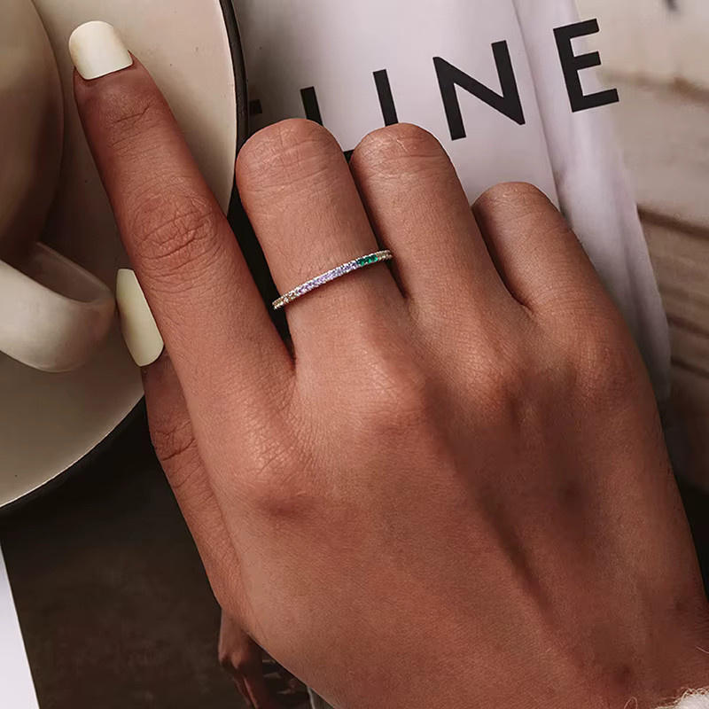 ZHOUYANG Ring, Silber Farbe, Zirkon, Damen - Bild 1