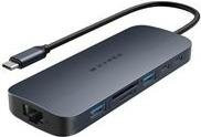 HyperDrive EcoSmart Gen.2 Universal USB-C 10-in-1 Hub mit 140 W PD3.1 Power Pass-thru HD4005GL in Grau und Blau - Bild 1