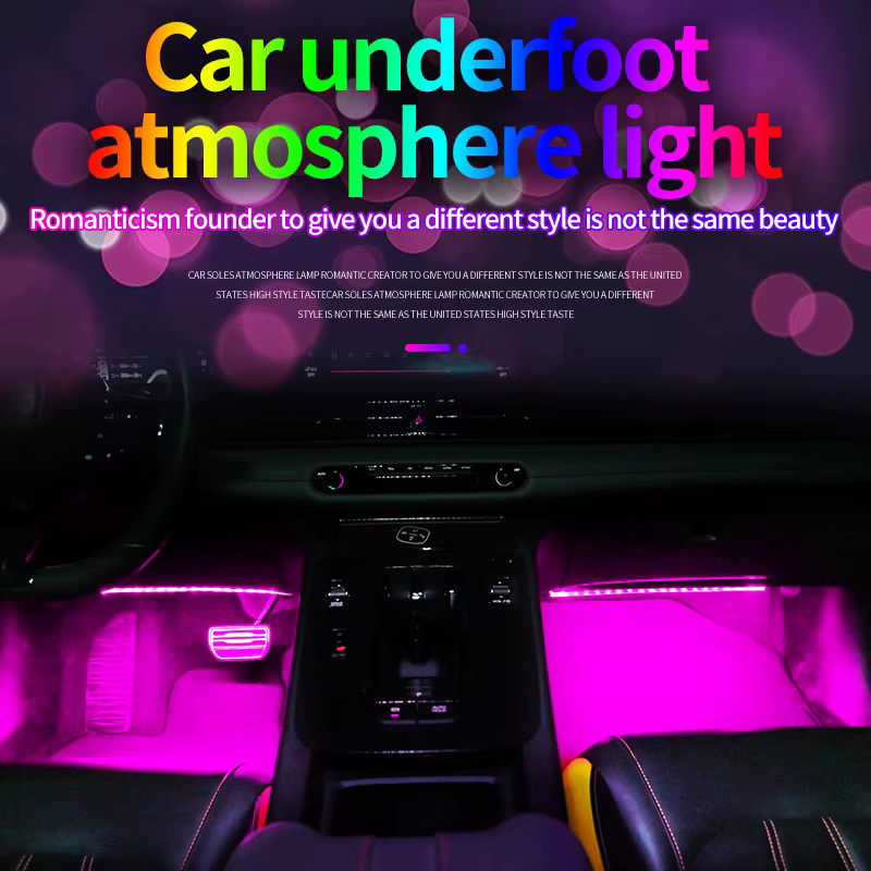 Automotive LED Ambientebeleuchtung für den Innenraum mit USB-Anschluss, RGB Farbwechsel und Sprachsteuerung, Multicolour - Bild 3