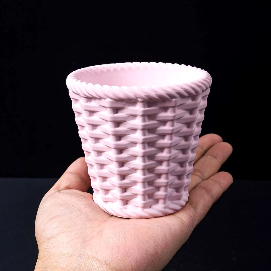 Runde Silikonform in Korboptik von UDOCOOL für DIY-Projekte wie Kerzengläser, Blumentöpfe oder Gipsarbeiten - Bild 3