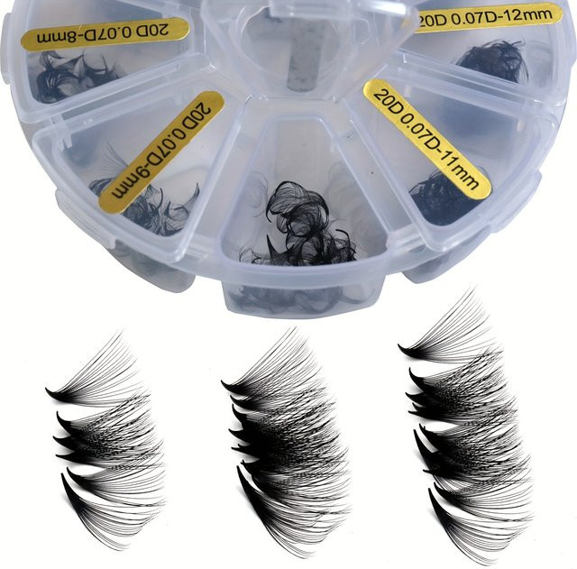 Sackvis Wimpernverlängerungen, Black, Matt, Unisex, 480 Fächer - Bild 1