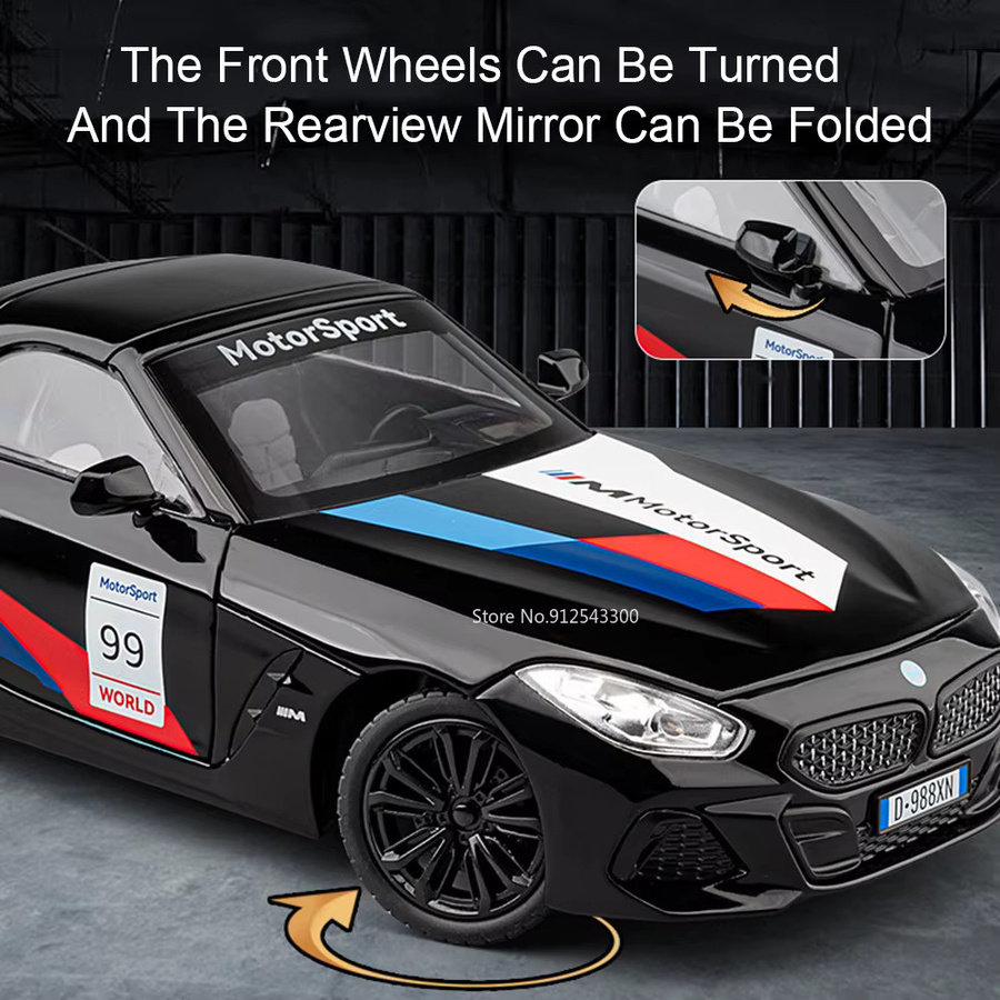RMZ city Z4 i8 Roadster Modell Spielzeugauto, 1:22, mit Licht und Sound - Bild 4
