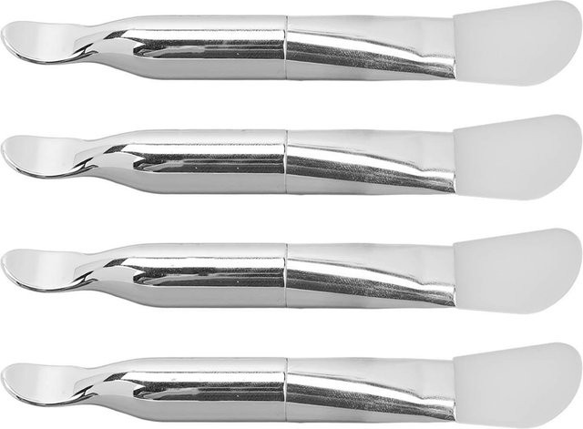 Koogeelife Gesichtsmaskenpinsel Set, 4 Stück, Silikon, Aluminiumgriff, Weiß - Bild 1