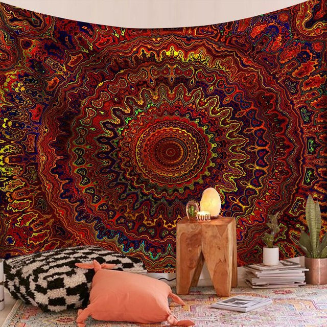BEILIOU Mandala Wandbehang im Boho-Stil, Mehrfarbig, Rechteckig - Bild 1