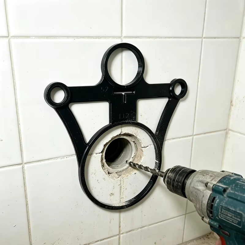 Toiletten-Installationspositionierungsschablone und Rohrleitungs-Ortungsgerät für die Badezimmer-Renovierung in Schwarz, Breite: 23,0 cm, Höhe: 15,0 cm, Tiefe: 23,0 cm - Bild 4