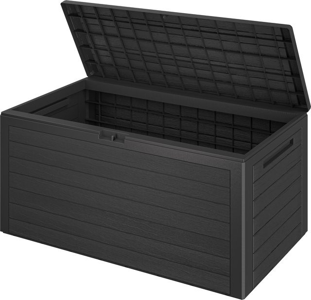 CASARIA Gartenbox Woody 280L Anthrazit Holzoptik wasserdicht B/T/H: 120 x 57 x 46 cm - Bild 1
