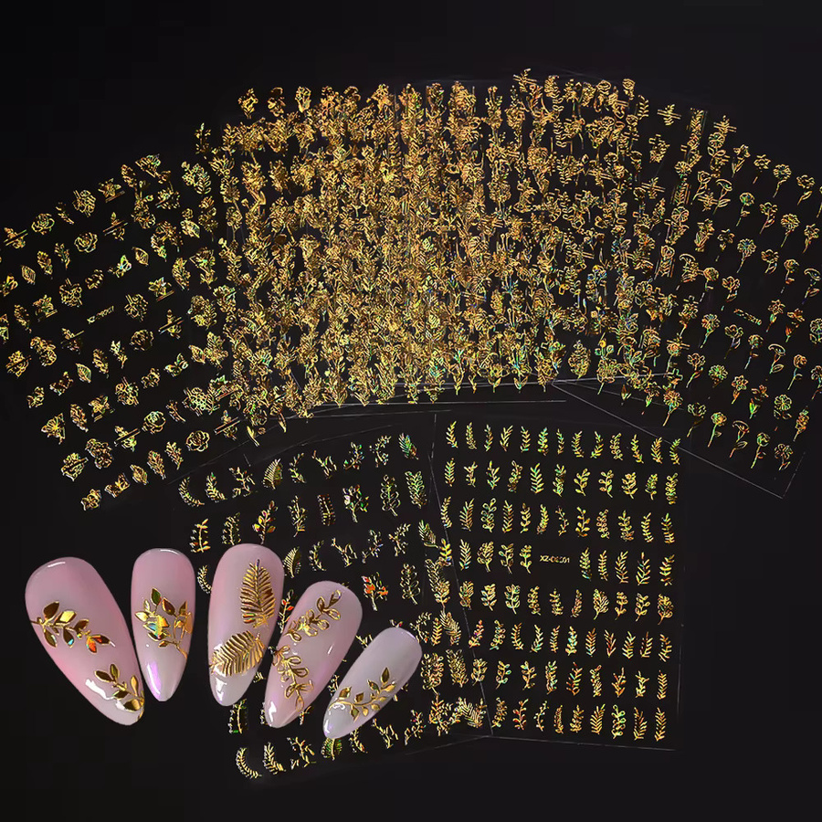 MingLee Nagelaufkleber, Gold, Glänzend, 12er Set - Bild 2