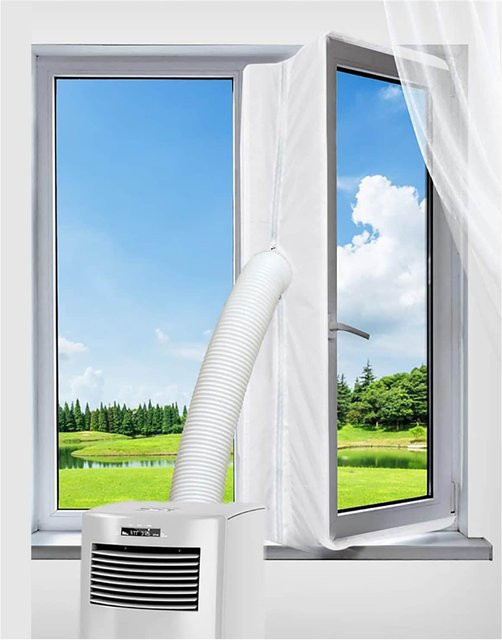 TPFLiving Fenster-Set Erweiterung zur Fensterabdichtung für Klimageräte und Trockner, Farbe: Weiß, 5m - Bild 1