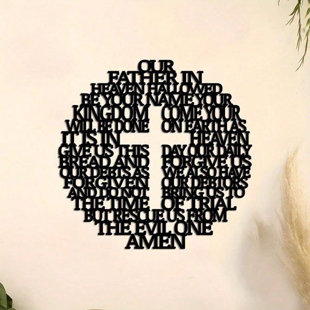 Religiöse Metallwandkunst von CIFBUY mit Jesus Christus und Kreuz aus rostfreiem Eisen - Bild 1