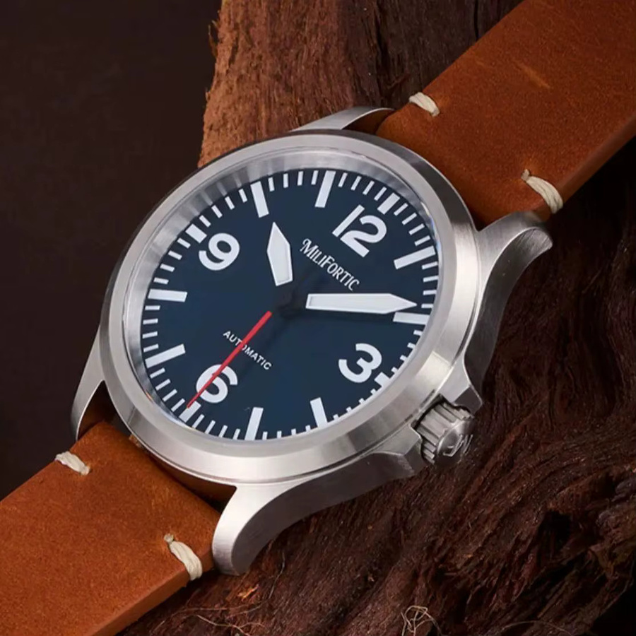 Milifortic Armbanduhr Automatik, Edelstahl, 38 mm, Herren, Blau - Bild 1