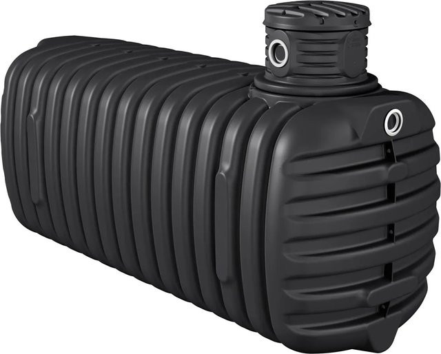 4rain Erdtank 4100 L in Schwarz inklusive Schachtverlängerung, Lippendichtungen und Tankabdeckung mit Kindersicherung - Bild 1