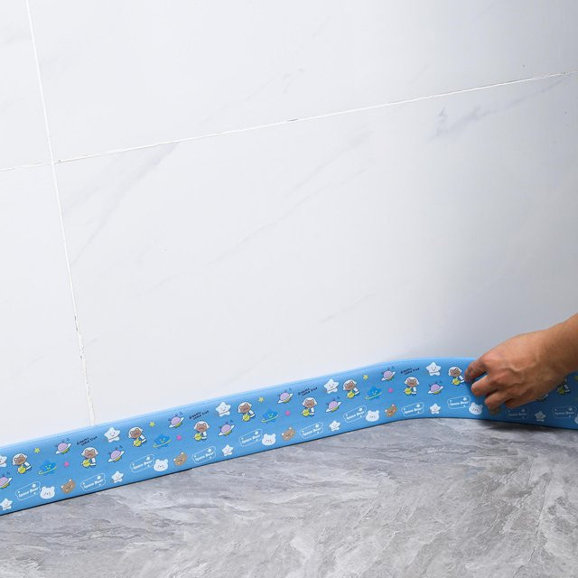 Aloisia 3D-Wandaufkleber Selbstklebende Sockelleiste Antikollisionsdekoration Wasserdicht Blau 2m - Bild 1