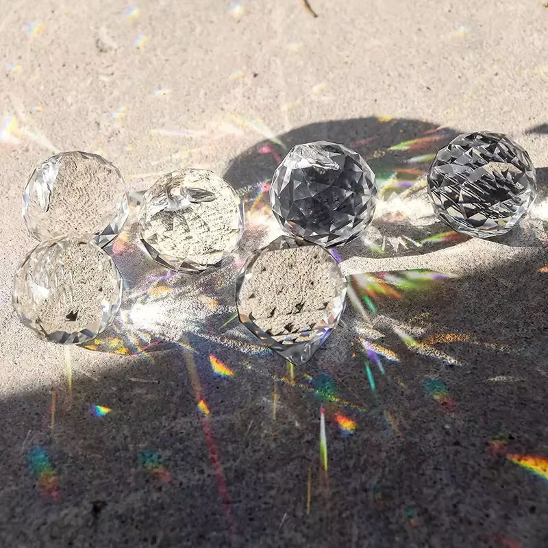 10 Stück transparente Kristallprisma-Sonnenfänger aus Glas in geometrischer Form zur Dekoration von Haus und Garten - Bild 4