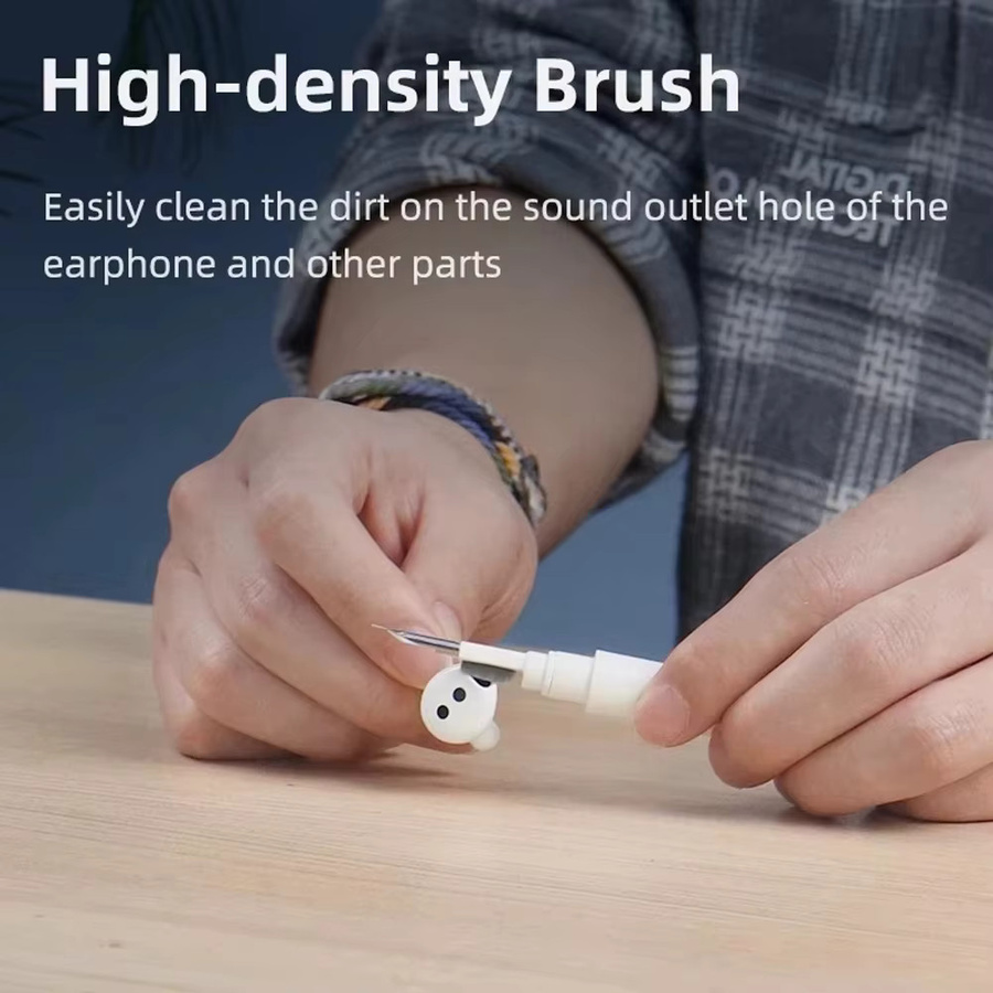 Bluetooth-Kopfhörer Reiniger-Set in Weiß für Airpods Pro, Samsung, Xiaomi und Huawei mit Reinigungsstift und Pinsel - Bild 3