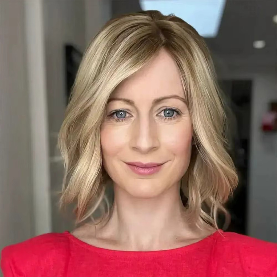 HAIRJOY Kunsthaarperücke Damen, blond-braun, lockig - Bild 3