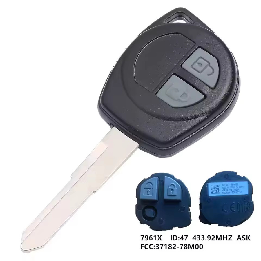 KEYECU Ersatz-Fernbedienungsschlüssel mit 2 Tasten, 433 MHz, ID47 T61M0/T79M0 und ID46 T68L0, Schwarz, für Suzuki Swift S-Cross Vitara - Bild 2