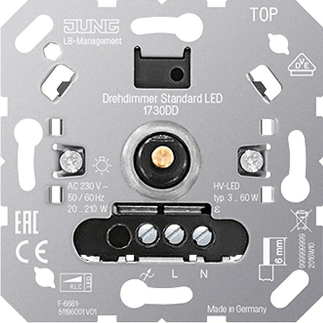 Jung LED-Drehdimmer Standard 1730 DD in Silber - Bild 1
