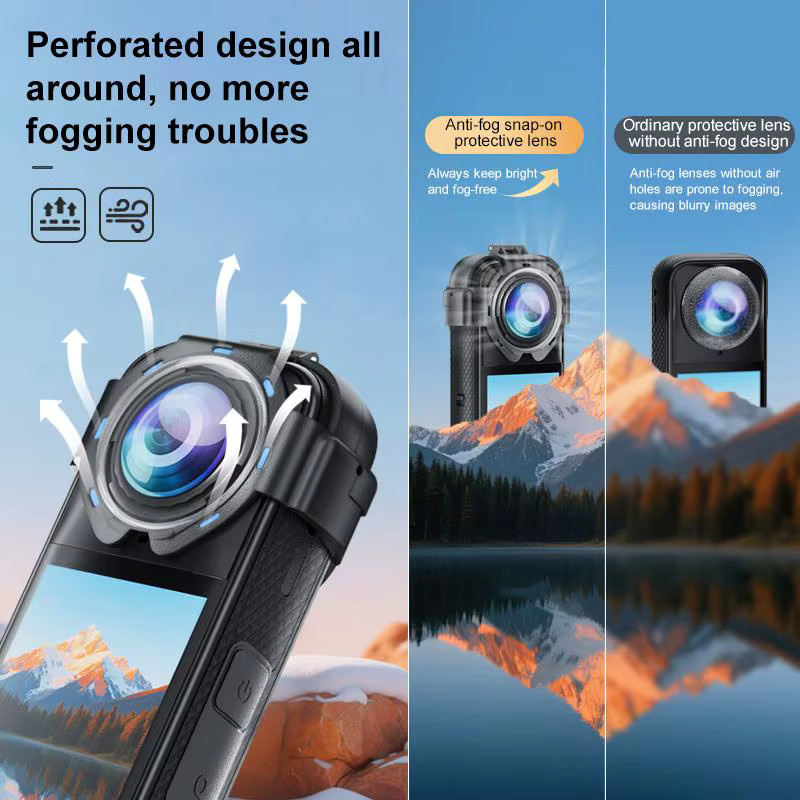 PULUZ Snap-on Optischer Gehärtetes Glas Linsenschutz für Insta360 X5, Transparent - Bild 4