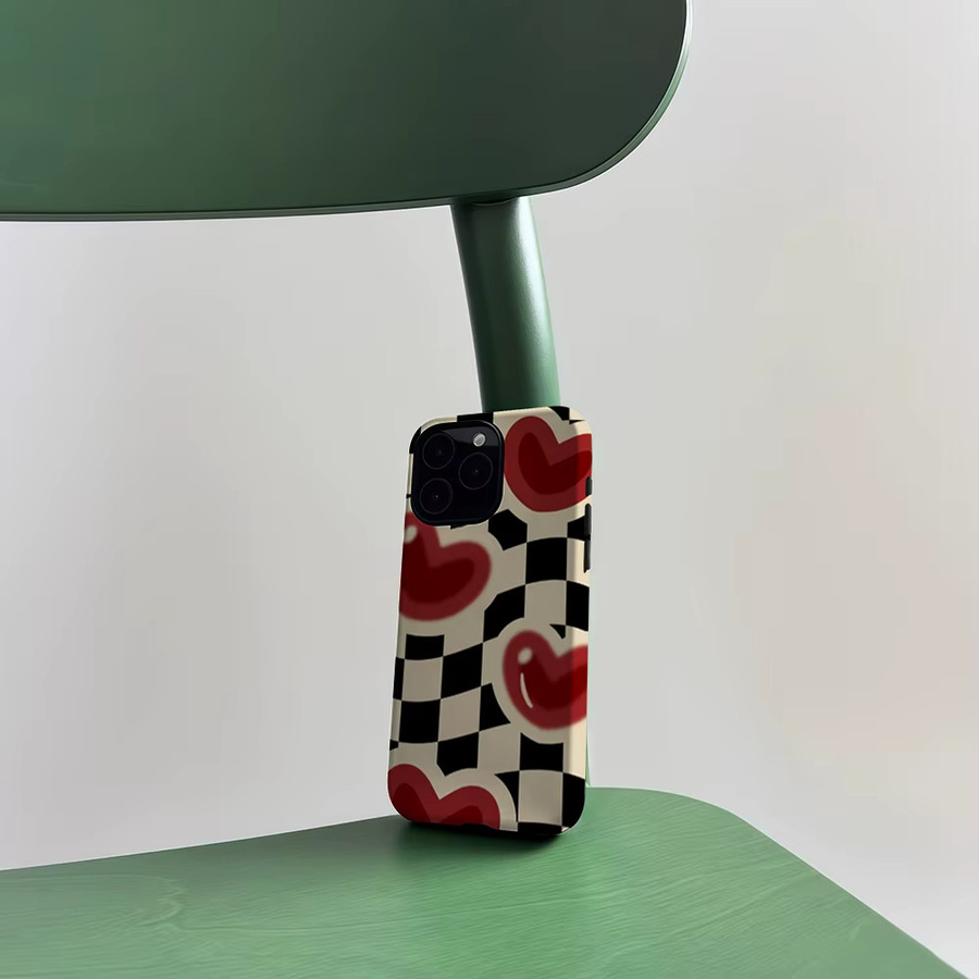 CaseLumi Matte Bumper MagSafe Hülle für iPhone 17 16 15 14 13 Pro Max mit gedrehten Herzen in Multicolour - Bild 5