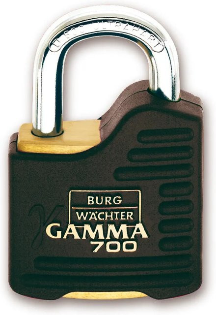 Burg-Wächter Zylinder-Vorhangschloss Gamma 700 55 SB aus Messing in Schwarz - Bild 1