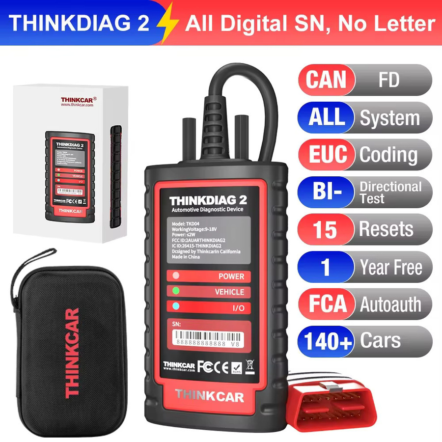 THINKCAR thinkdiga 2 KINGBOLEN ediag plus OBD Scanner für deutsche Autos mit ECU Codierung und aktiven Tests in Schwarz - Bild 7
