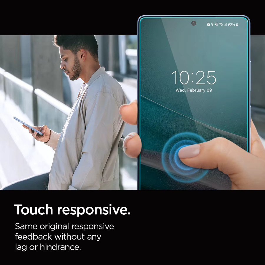 Spigen Glas.tR EZ Fit Sichtschutz-Displayschutzfolie aus gehärtetem Glas für Samsung Galaxy S24 Ultra, S25 und S26 Ultra, 2 Stück, transparent - Bild 3