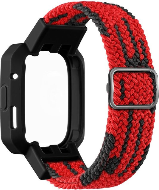 VA VA VOOM Uhrenarmband Nylon, geflochten, rot/schwarz, Unisex - Bild 1