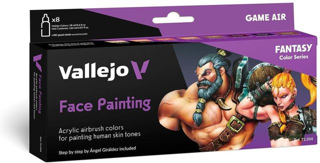 Vallejo Face Painting Farb-Set, Fantasy, Bunt / Mehrfarbig, 8 x 18ml - Bild 1