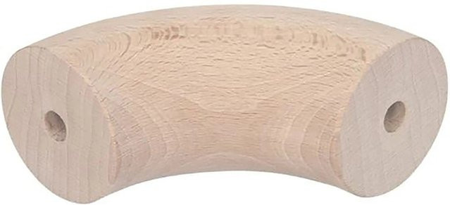 Dieda Handlauf-Bogen aus Buche in Beige und Braun mit 90 Grad Bogen und Montagematerial - Bild 1