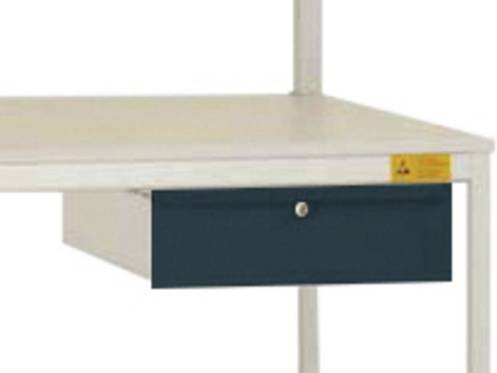 Manuflex LC4133.7016 ESD-Einzelschubfach in Anthrazit RAL 7016 mit Schloss, B/T/H: 42,5 x 55,0 x 13,5 cm - Bild 1