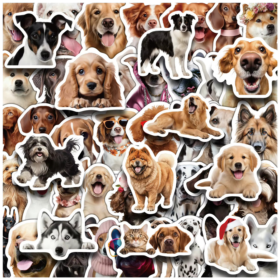 GOGOTU Hunde-Meme-Graffiti-Aufkleber, Kawaii Tier-Cartoon-Sticker, 50-teiliges Set - Bild 2