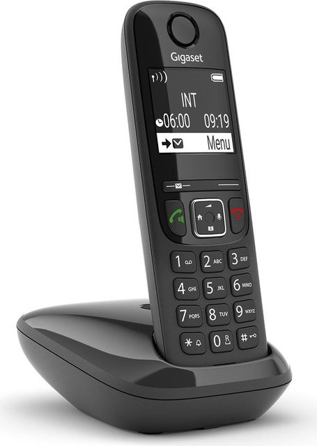 Gigaset AS690 Schnurlos Telefon Schwarz Internationale Version mit deutschem Anschlusskabel - Bild 1