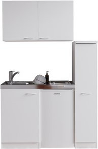 RESPEKTA Miniküche Levin in Weiss, H x B x T: 200 x 130 x 60 cm - Bild 1