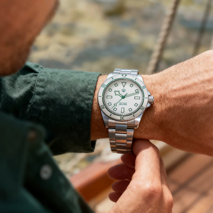 Watchdives Armbanduhr, Quarz, Edelstahl, Saphirglas, 20 ATM, Herren - Bild 3