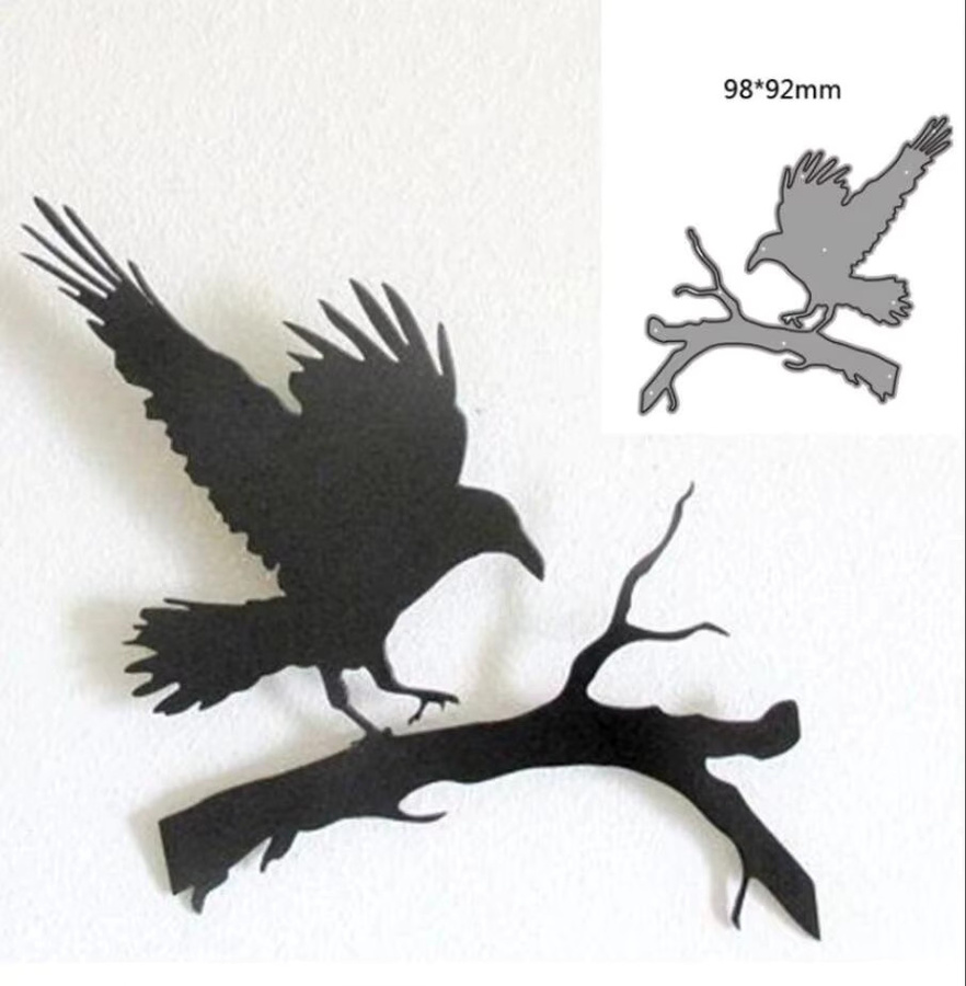 Metall-Stanzenform für Tier-Motive wie Katze und Vogel in Schwarz für Papier-Handwerk und Scrapbooking - Bild 5