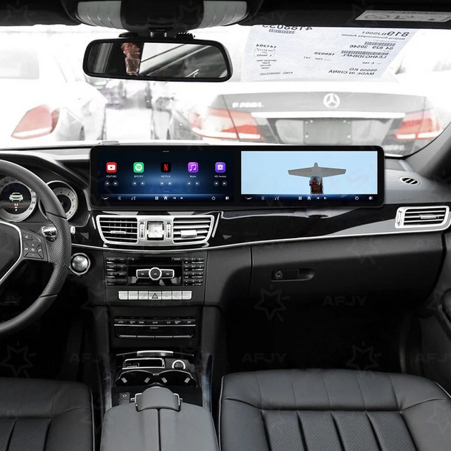 YANFU Dual Android 14 Autoradio mit 12,3 Zoll Touchscreen für Mercedes-Benz E-Klasse 2009-2012 inklusive Wireless CarPlay, GPS und Bluetooth in Schwarz - Bild 1