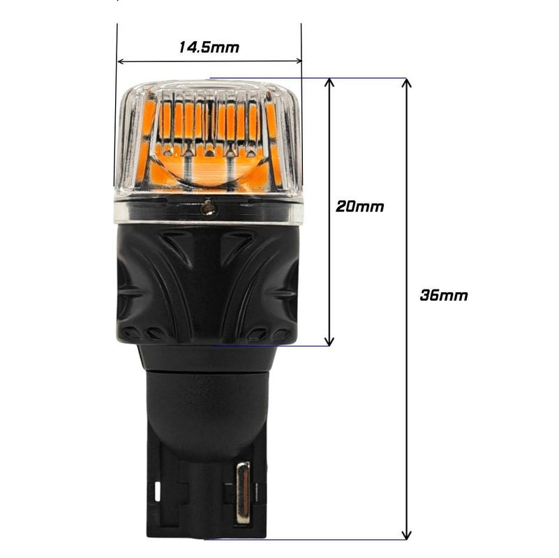 motoLEDy 2 Stück W16W LED T15 12V Canbus Leuchtmittel Orange 1000lm - Bild 11
