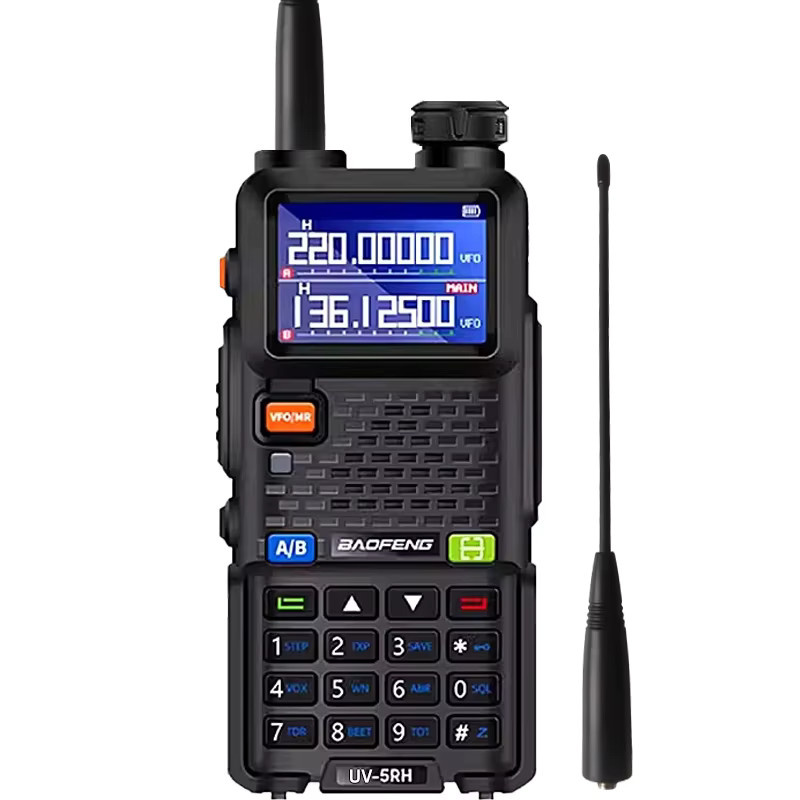 Baofeng UV-5RH Walkie-Talkie Sechs-Band-Transceiver mit Ein-Klick-Frequenzkopierer, 999 Kanäle, USB-C, Schwarz - Bild 3