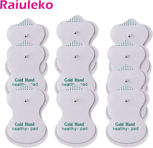 Raiuleko Selbstklebende Elektrodenpads für TENS-Akupunktur und elektrische Körpermassagegeräte, Adhäsive Gel-Pads in Weiß - Bild 1