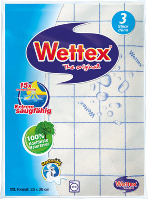 Wettex Schwammtücher dünn, weiß, B/H: 25 x 36 cm, 3 Stück - Bild 1